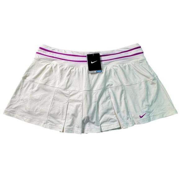 Nike Dresses & Skirts - Nike Dri Fit Pleated Tennis Skirt White Women’s Size XL White NWT